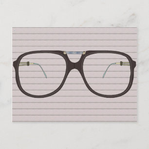 vintage glasses postcard