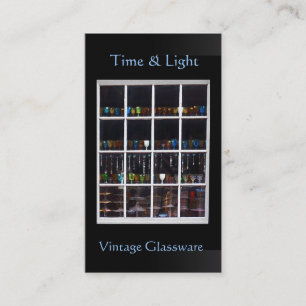 Vintage Glassware Shop Window Card