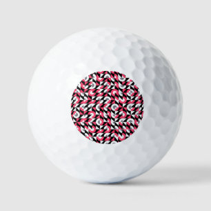 Vintage Glitch: Geometric Abstract Pattern Golf Balls