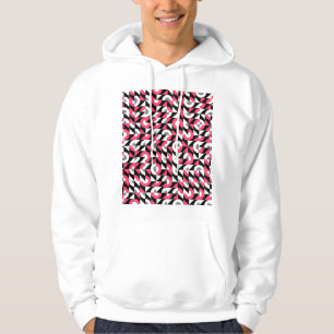 Vintage Glitch: Geometric Abstract Pattern Hoodie