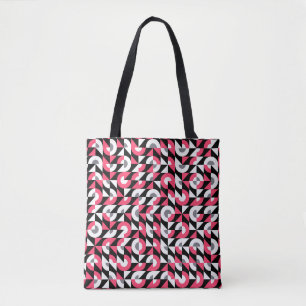 Vintage Glitch: Geometric Abstract Pattern Tote Bag