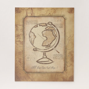 Vintage Globe. Geography & History Teacher Gift Jigsaw Puzzle
