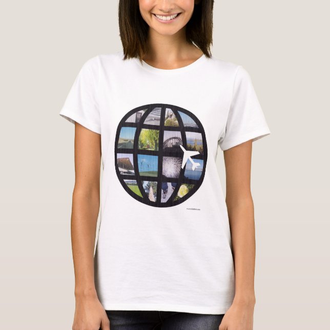 Vintage Globe Photographic Jet Set Logo T-Shirt (Front)