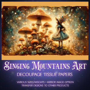 Vintage Glowing Wonderland Woods Decoupage Tissue Paper