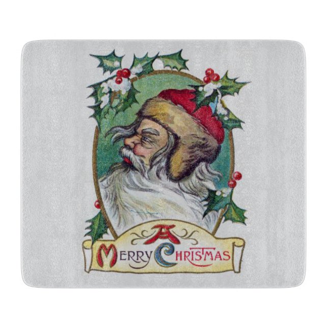 Vintage Gnome Christmas Cutting Board (Front)