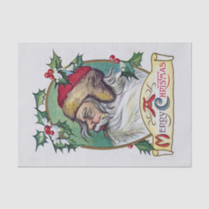 Vintage Gnome Christmas Decoupage Tissue Paper