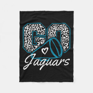 Vintage Go Cheer Jaguars Back To School Srit Fleece Blanket