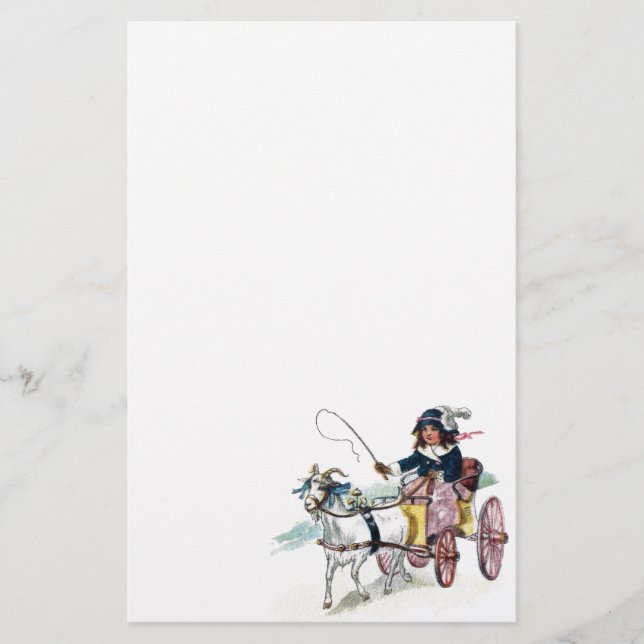 Vintage Goat and Buggy Stationery (Front)