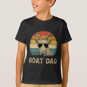 Vintage Goat Dad Goat Lovers Daddy Father&#; s Day T-Shirt