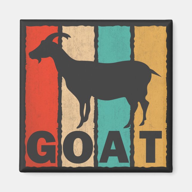Vintage Goat Lover Retro Style Goat Magnet (Front)