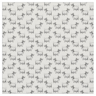 Vintage Goat with Leaf Antique Art CUSTOM BG COLOR Fabric