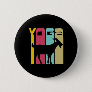 Vintage Goat Yoga Figurines Shirt For Goat Yoga Lo 6 Cm Round Badge