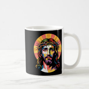 Vintage God King Jesus Christ Sweet Face Image  Coffee Mug