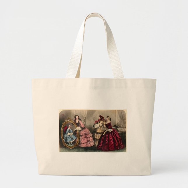 Vintage Godey's Fashions, Large Tote Bag (Front)