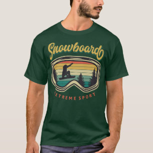Vintage goggles Snowboarding Etreme Sport Graphic T-Shirt