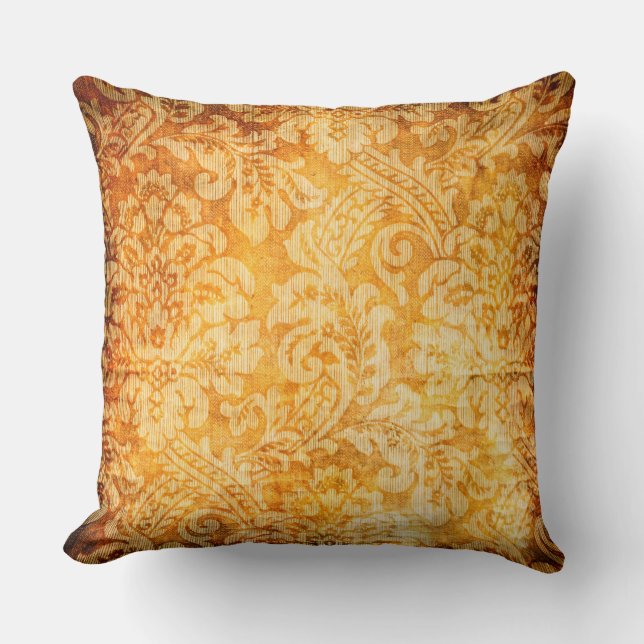 Vintage Gold Arabesques  Pillow (Front)