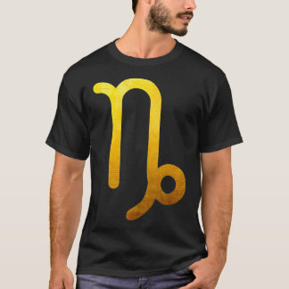 Vintage Gold Capricorn ZodiacArt Astrology Sign T-Shirt