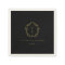 Vintage Gold Crest Monogram Black Wedding