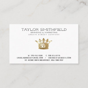 Vintage Gold Crown Business Card