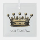 Vintage Gold Crown Custom Text Royalty