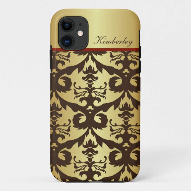 Vintage Gold Damask Case-Mate iPhone Case (Back)