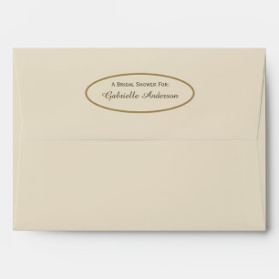Vintage Gold Damask Pink Rose Bridal Shower Envelopes