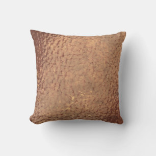 Vintage Gold Faux Leather Design Cushion