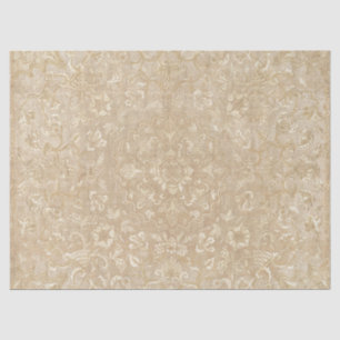 Vintage Gold Floral Medallion Decoupage Ornate Tis Tissue Paper