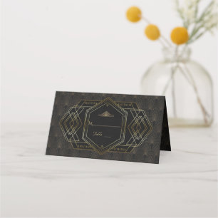 Vintage Gold Great Gatsby Wedding Place Card