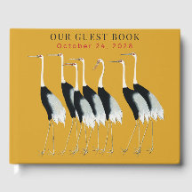 Vintage Gold Japanese Cranes Fine Art