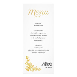Vintage Gold Menu