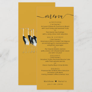 Vintage Gold Minimalist Script Custom Monogram Menu