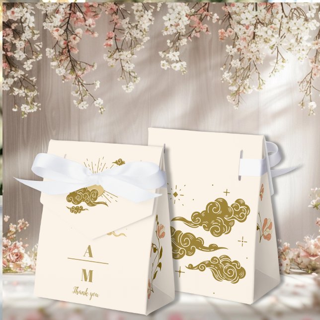 Vintage Gold Mystical Botanical Wedding Favour Box (Creator Uploaded)