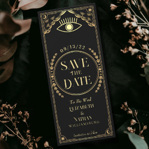 Vintage Gold Mystical Tarot Card Save the Date