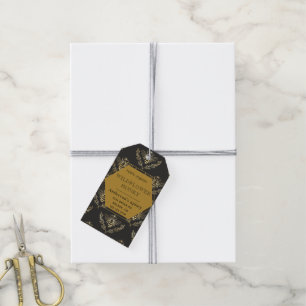 vintage gold queen bee apiary favour tag