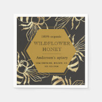 vintage gold queen bee apiary honey monogram