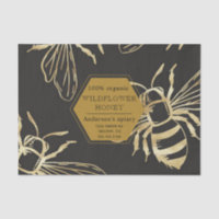 vintage gold queen been apiary monogram