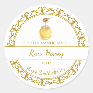 Vintage Gold Raw Honey Label