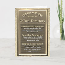 Vintage Gold Retirement Sign - Office Humour