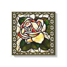 Vintage Gold Rose Art Deco