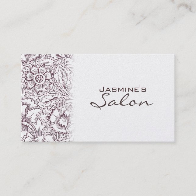 Vintage Gold Salon Appointment Business Card (Front)