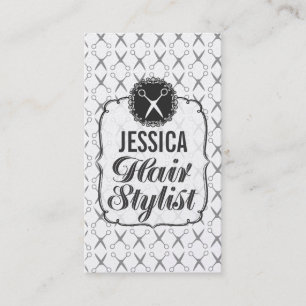 Vintage GOLD Scissors Hair Stylist Appointment Card