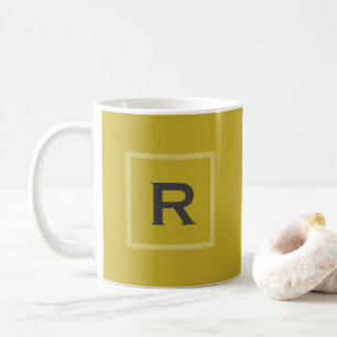 Vintage Gold Solid Colour Plain Personal Coffee Mug