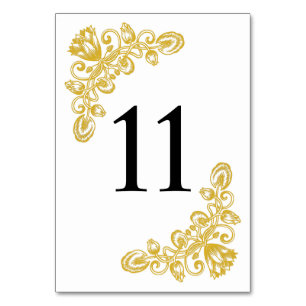 Vintage Gold Table 11 Number