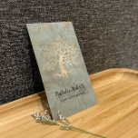 Vintage Gold Tree Wellness & Spa Therapy Bronze Business Card<br><div class="desc">Vintage Gold Tree Wellness & Spa Therapy Bronze Business Cards.</div>