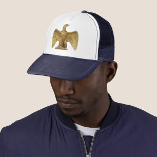 Vintage Golden American Eagle Patriotic Art Trucker Hat