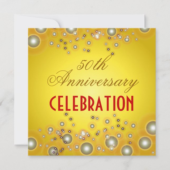 Vintage Golden Anniversary Invitations (Front)