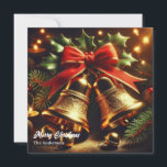 Vintage golden Christmas bells and holly berry Holiday Card<br><div class="desc">Introducing the epitome of elegance and luxury: the Festive Golden Christmas Bells and Decorations Holiday Card. This exquisite creation embodies the spirit of the season with its opulent design that resonates sophistication and charm. The shimmering golden bells and intricate decorations on this card exude a sense of grandeur and celebration,...</div>