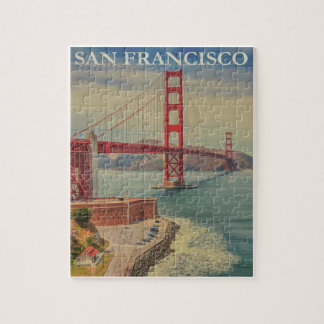 Vintage Golden Gate Bridge, San Francisco Jigsaw Puzzle