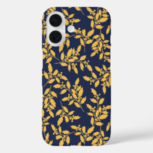 Vintage Golden Mistletoe iPhone 16 Case